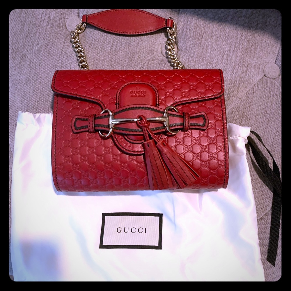 Gucci Microguccissima Red Ruby should cross body